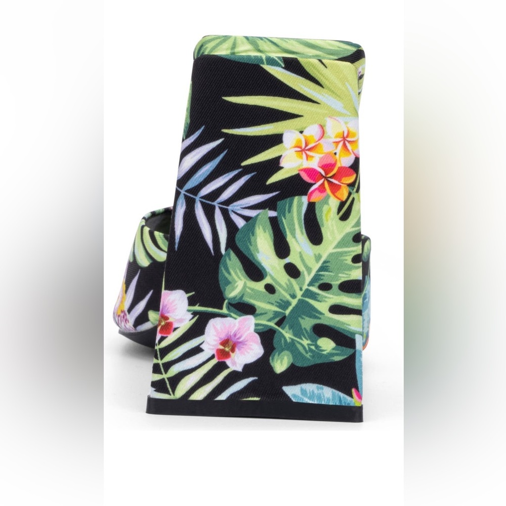 🌺Torgeis Paradise Tropical Mules Block High Heel - Picture 2 of 13